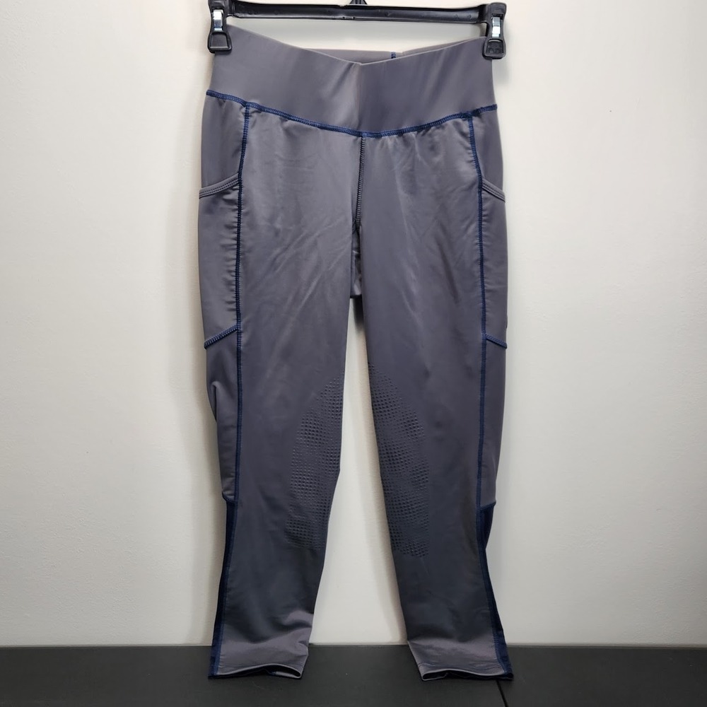 Tredstep Ireland Breeches Women 28 R Riding Pant Knee Patch Equestrian Gray Blue